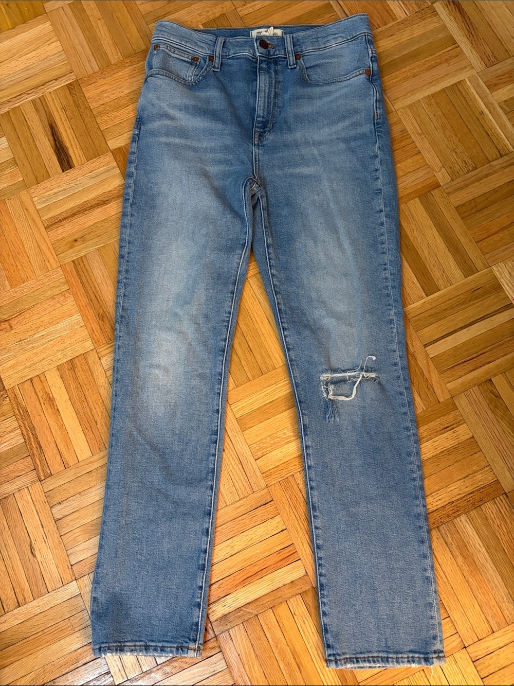 Madewell High Rise Slim BOYJEAN  w/ Knee Distress Women’s Size 26